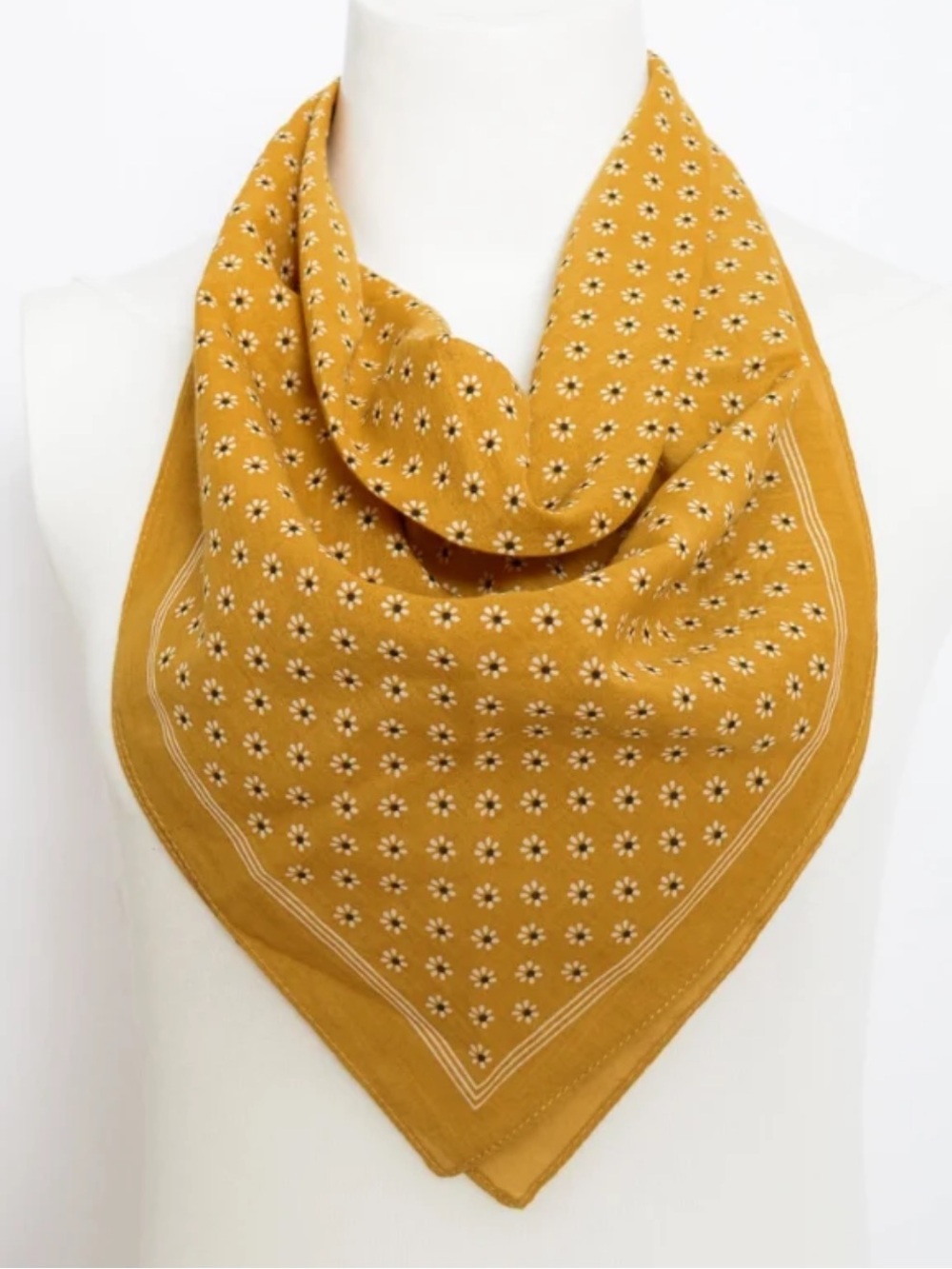 Madewell Women's Mustard Floral square Scarf